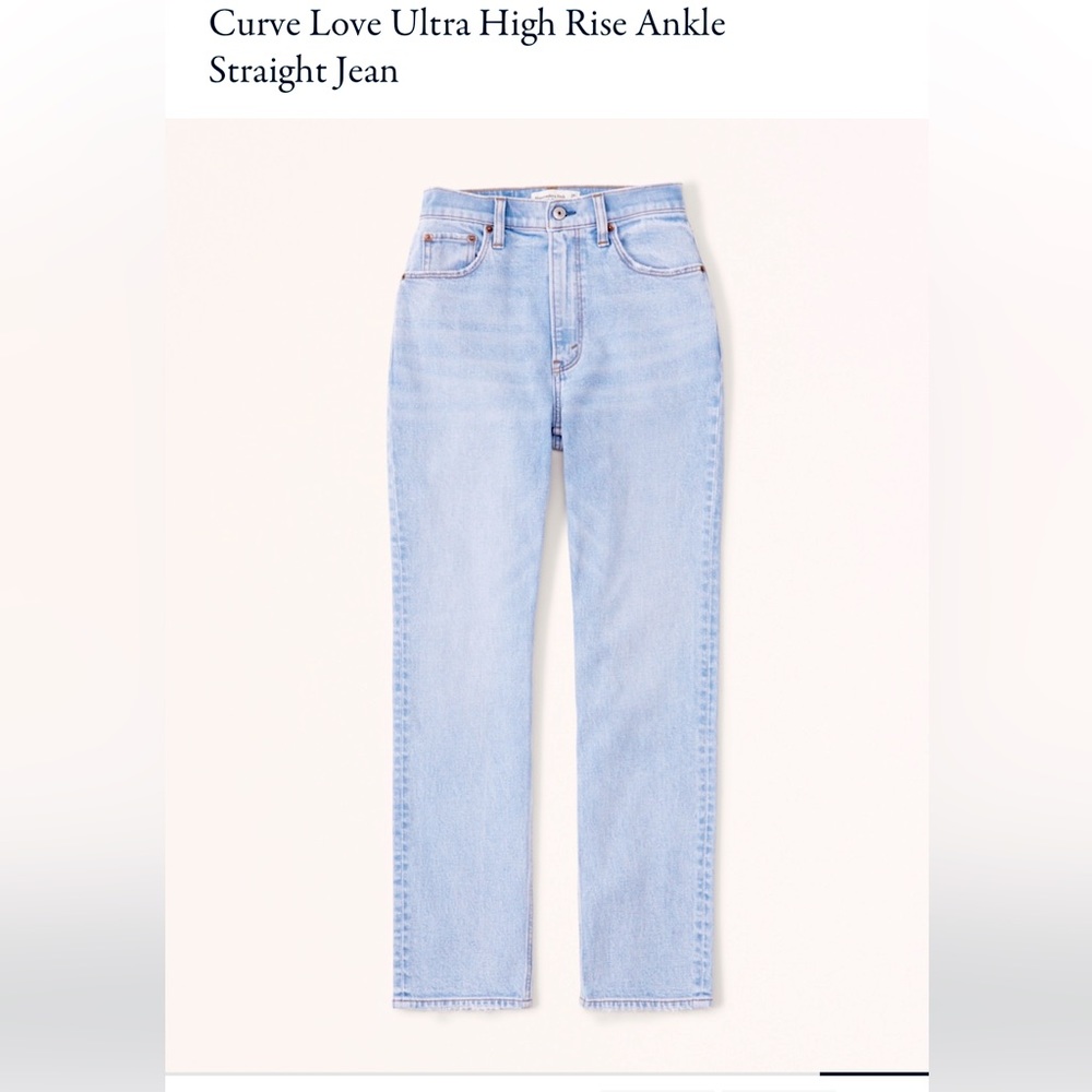 NEW-Abercrombie Curve Love Ultra High Rise Ankle Straight Jean